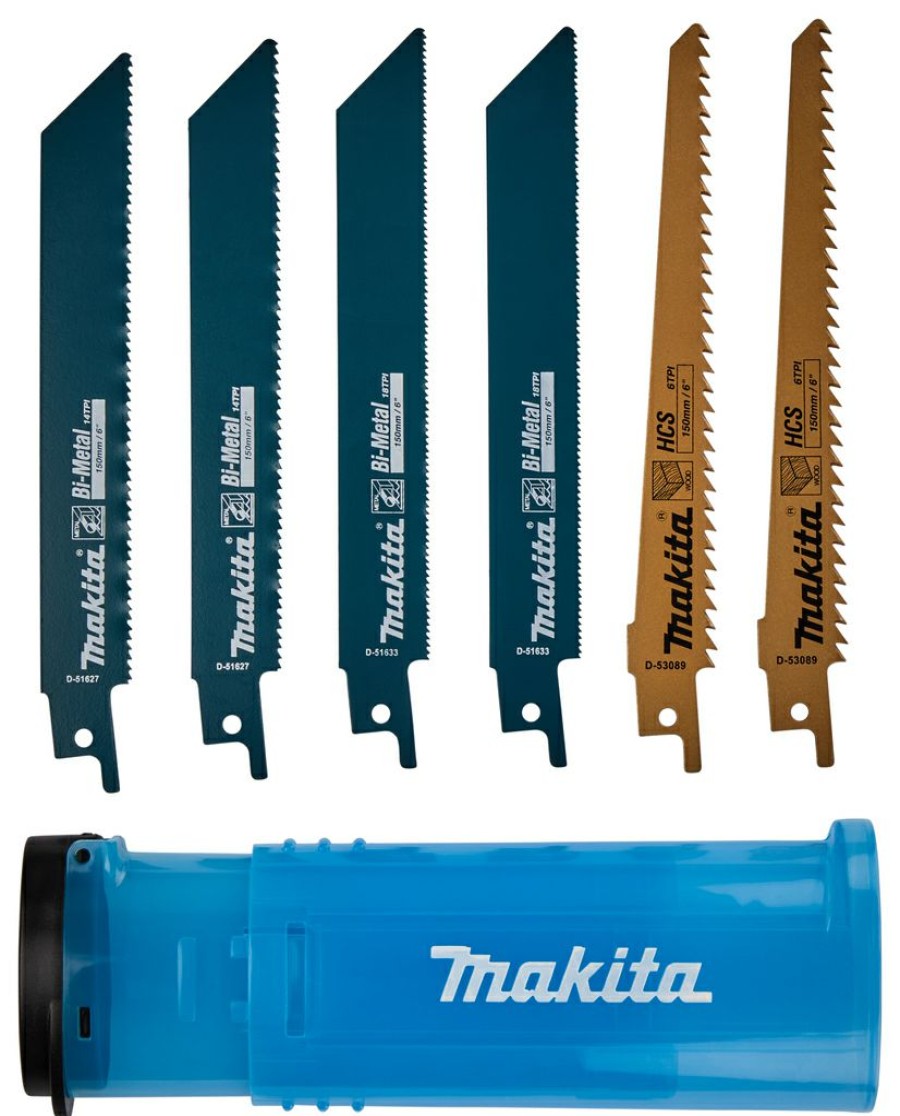 Outils Main * | Makita Accessoires Minis Outils D-53051 Jeu De Scies A Guichet 6 Pieces Pour Bois Et Metal