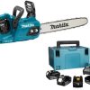 Tron Onneuse * | Makita Tronconneuse Sans Fil Duc405Pt4J Lxt 18 V Accu Tronconneuse 40 Cm Fournie Avec Un Kit De Demarrage 197626-8